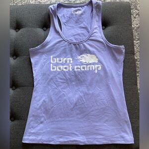 Burn Boot Camp Racerback top, Lavender Sz L